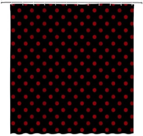 Polka Dot Shower Curtain Bathroom Decor with Hooks,67" Wx70 H