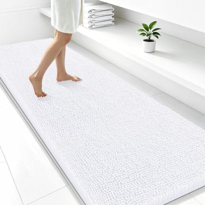 Smiry Bathroom Rugs 59X24, Luxury Chenille Extra Soft Absorbent Bath Mat