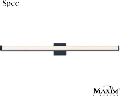 Maxim Lighting Spec 48" Bath Vanity Light | Black Aluminum Finish | Pmma Acrylic Shade | Contemporary Indoor Light Fixture | Ideal for Bathrooms & Powder Rooms | ADA Compliant Wet Rated | 52008BK