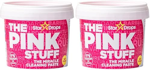 Stardrops The Pink Stuff Cleaning Paste 500g, Multi Purpose Cleaner for Kitchen, Bathroom, Tiles, Glass, Shower, Oven, Sink, Stainless Steel, Removes Grease, Grime & Stains (Pack of 2)