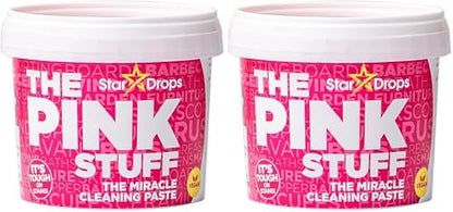 Stardrops The Pink Stuff Cleaning Paste 500g, Multi Purpose Cleaner for Kitchen, Bathroom, Tiles, Glass, Shower, Oven, Sink, Stainless Steel, Removes Grease, Grime & Stains (Pack of 2)