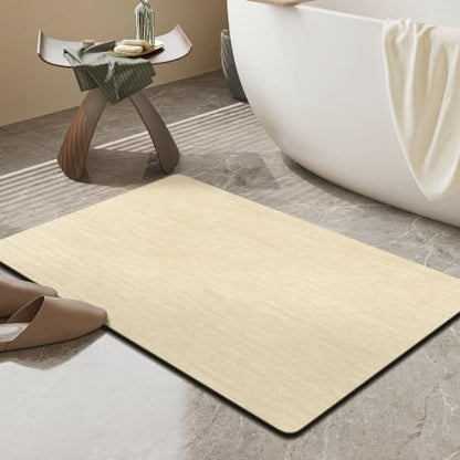 Mecko Bath Mat Ultra Thin Beige, 24"x36"