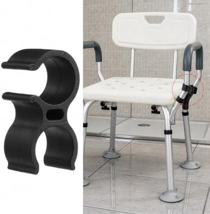2PCS Shower Chair Shower Head Holder Clip Black Universal Clip
