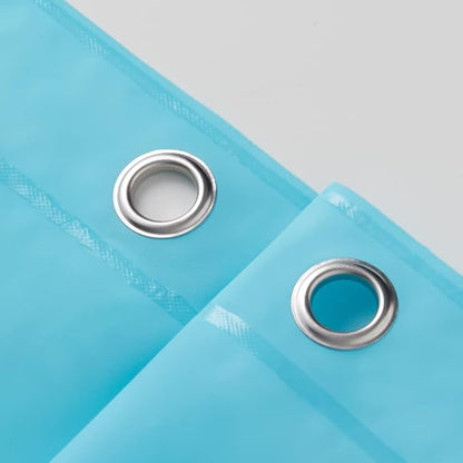 EHZNZIE Shower Curtain Liner Light Weight PEVA, Shower Liner 72x72 Inches, Waterproof, No Chemical Smell with 12 Rust Proof Metal Grommets for Bathroom Shower Curtain, Aqua
