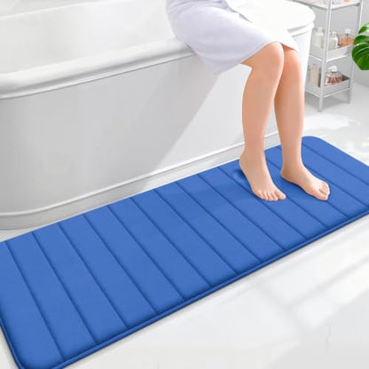 OLANLY Memory Foam Long Bathroom Rugs Runner 59x20, Super Soft Absorbent