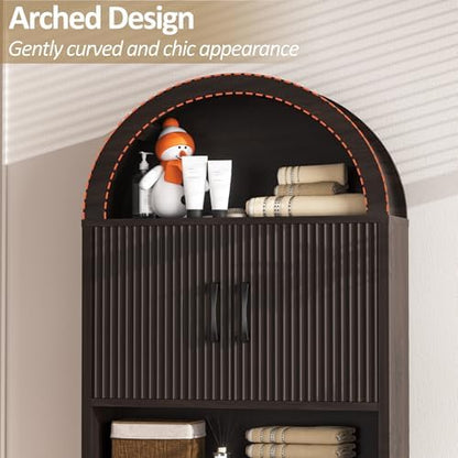 Spurgehom Arch Over The Toilet Storage Cabinet,Bathroom Organizer, Coffee