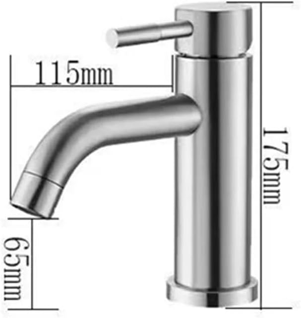 Faucet Matte Black Bathroom Basin Faucet Deck Mounted Short Hot and Cold Water Mixer Tap Crane for Vessel Sink(Brushed Nickle) Faucet