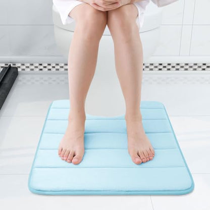 Buganda Memory Foam U-Shaped Toilet Rugs 24 x 20, Absorbent Bathroom mat