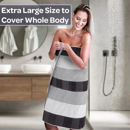 Lavish Home Bathroom Towels Set, Bathroom Accessories, Charcoal, Set of 6