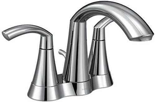 Moen Glyde Chrome Two-Handle High Arc Centerset Bathroom Faucet, 6172