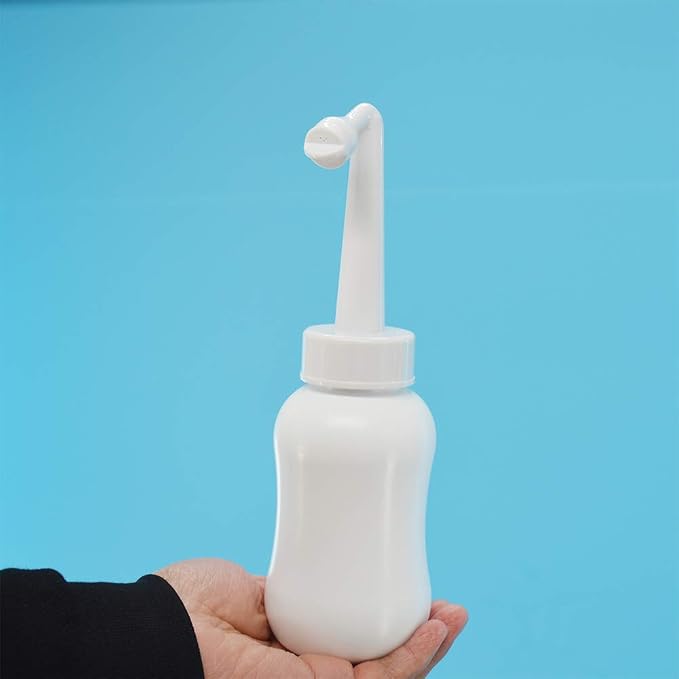 Upside Down Bidet for Postpartum Care, Old People&Child Cleansing.Portable Bidet Sprayer and Travel Bidet with Hand Held Bidet Bottle for Personal Cleansing (S, White)