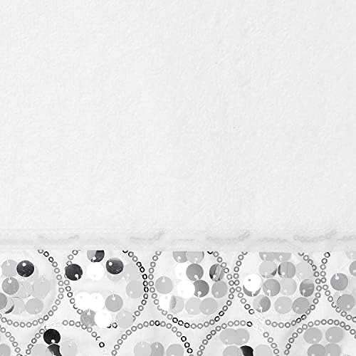Zahari Home Sinatra Modern Bathroom Towel Set - 3 Piece Luxury Contemporary Decor Bling White Bath Towel Sets Soft, Plush and Highly Absorbent