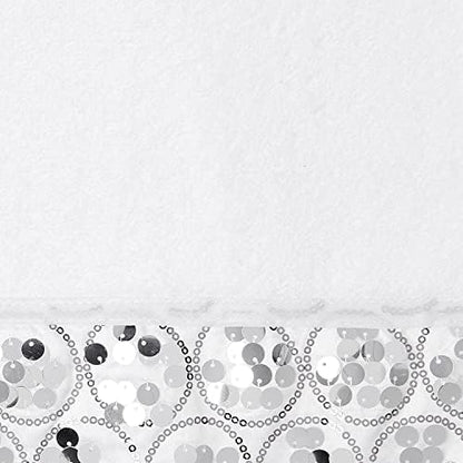Zahari Home Sinatra Modern Bathroom Towel Set - 3 Piece Luxury Contemporary Decor Bling White Bath Towel Sets Soft, Plush and Highly Absorbent