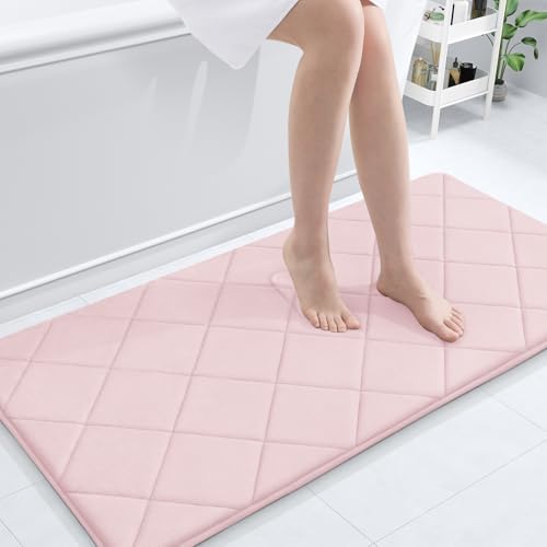 OLANLY Memory Foam Bath Mat 44x24, Ultra Soft and Absorbent Bathroom Rugs