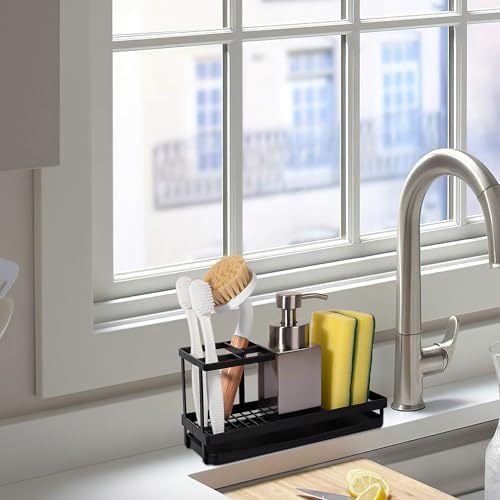 Toothbrush Holders Toothpaste Organizer Bathroom Accessories, Matte Black