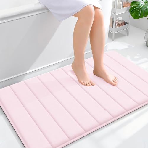 OLANLY Memory Foam Large Bath Mat 40x24, Super Soft Absorbent Bathroom Rugs