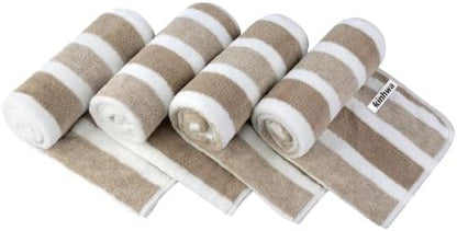 KinHwa Microfiber Hand Towels for Bathroom Soft and Absorbent Face Towels Brown Bathroom Hand Towels for SPA Hair Bath 16inchx30inch 2 Pack