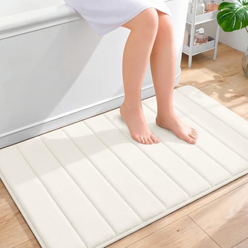 OLANLY Memory Foam Large Bath Mat 40x24, Super Soft Absorbent Bathroom Rugs