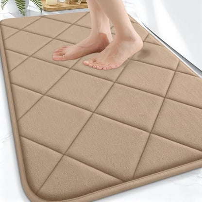 OLANLY Memory Foam Bath Mat 30x20, Ultra Soft and Absorbent Bathroom Rugs