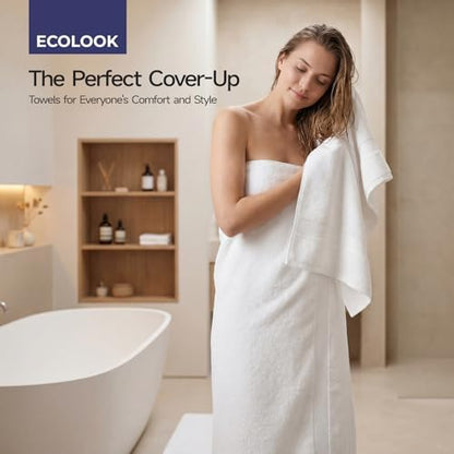 ecolook Ultra Soft 6-Piece Towel Set, 100% Cotton