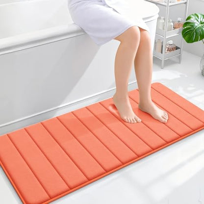 OLANLY Memory Foam Long Bathroom Rugs Runner 47x20, Super Soft Absorbent