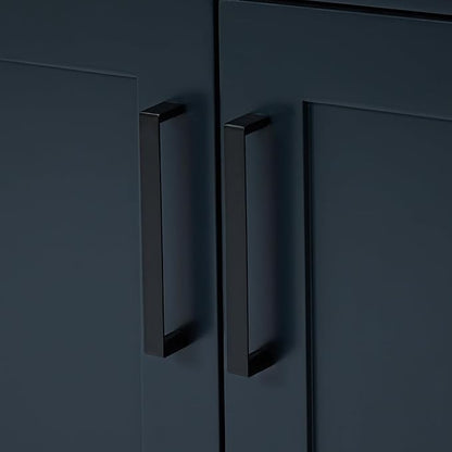 ARIEL Hepburn 30-inch Bathroom Vanity Base Cabinet,Solid Wood, 2 Soft Closing Doors, 1 Dovetail Drawers, Midnight Blue