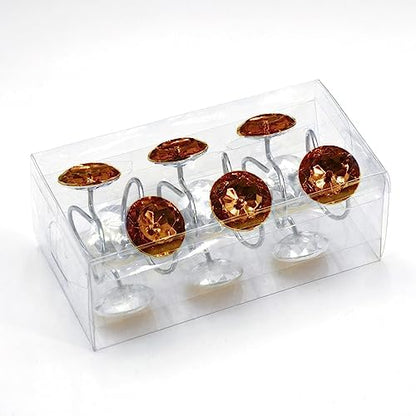 Crystal Diamond Round Shower Curtain Hooks Rings for Bathroom,Brown,12PCS