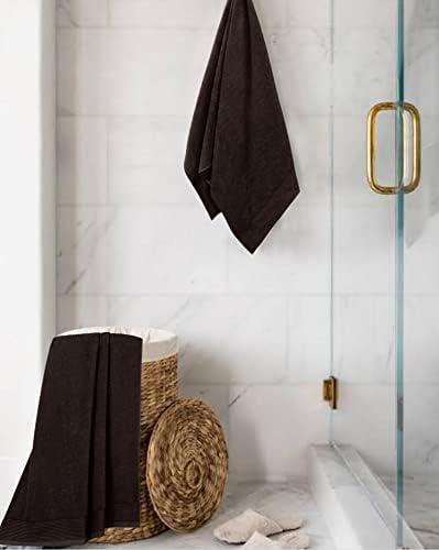 Belizzi Home Ultra Soft 2 Pack Oversized Bath Towel Set 28x55 inches, 100% Cotton Large Bath Towels, Ultra Absorbant Compact Quickdry & Lightweight Towel, Ideal for Gym Travel Camp Pool - Brown