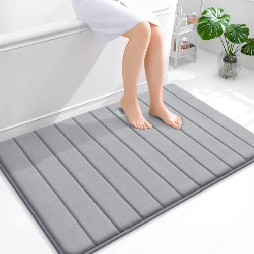 OLANLY Memory Foam Large Bath Mat 44x32, Super Soft Absorbent Bathroom Rugs