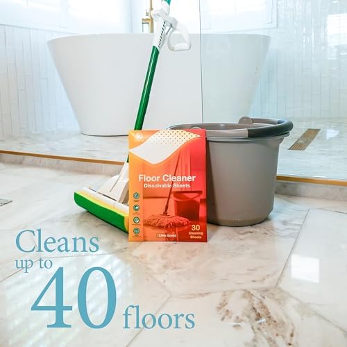Dissolvable Floor Cleaner Sheets: Fresh Lime Scent, 30 Washes