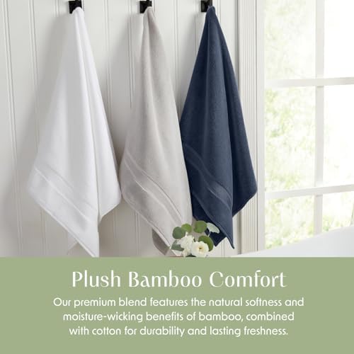 Luxury Bamboo Rayon Oversized Bath Towel Set | 2-Pack | Ultra Soft | Blue