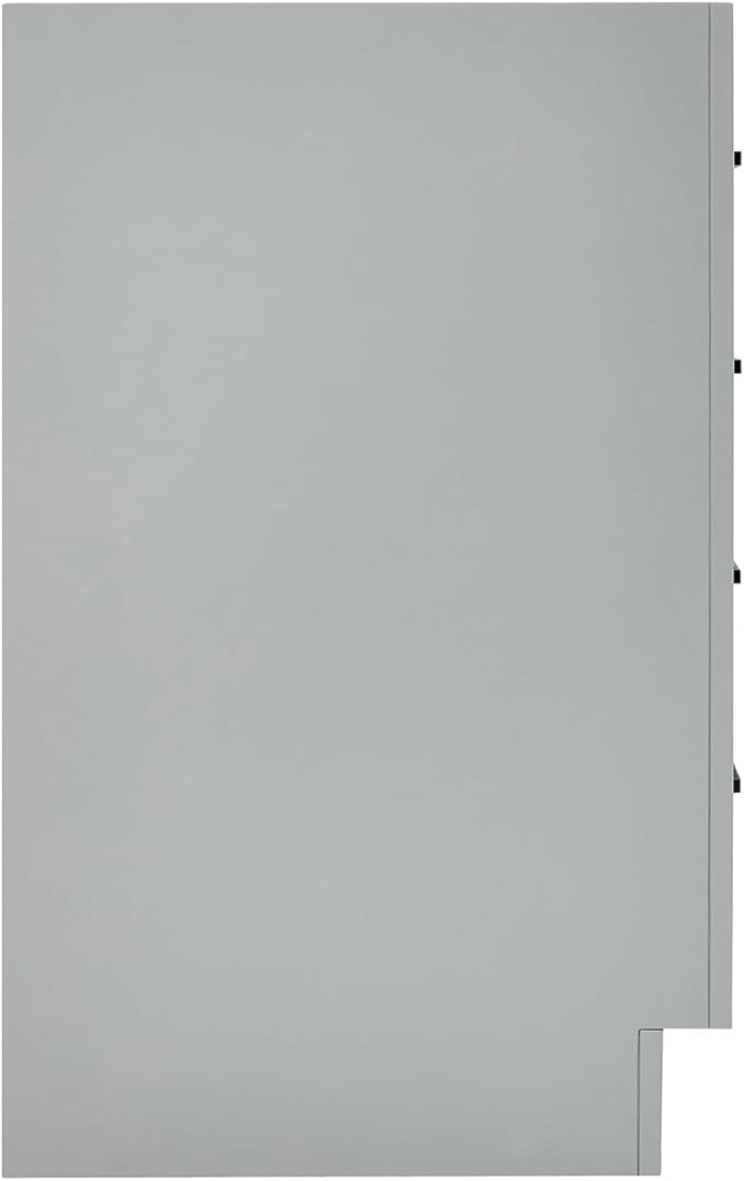 ARIEL Hepburn 66-inch Bathroom Vanity Base Cabinet,Solid Wood, 2 Soft Closing Doors, 9 Dovetail Drawers, Grey