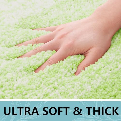 Arotive Microfiber Bathroom Rugs, Shaggy Soft Absorbent Bath Rug, 24x16