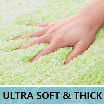 Arotive Microfiber Bathroom Rugs, Shaggy Soft Absorbent Bath Rug, 24x16