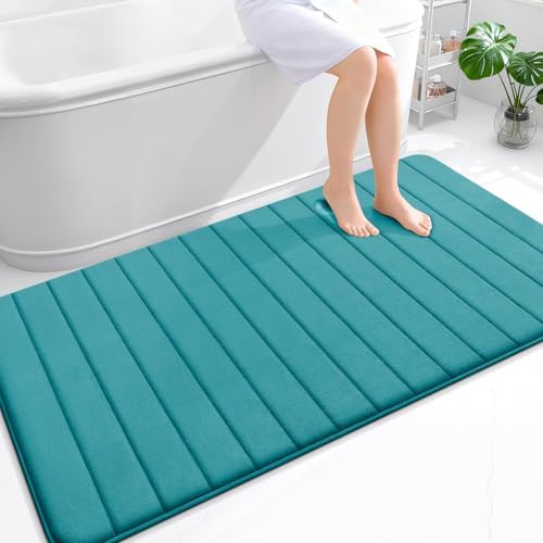 OLANLY Memory Foam Large Bath Mat 59x34, Super Soft Absorbent Bathroom Rugs