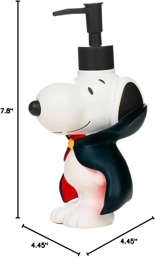 Peanuts Snoopy Vampire Soap/Lotion/Hand Sanitizer Resin Pump Dispenser, 14.81 Ounces, (Officially Licensed Product) by Franco