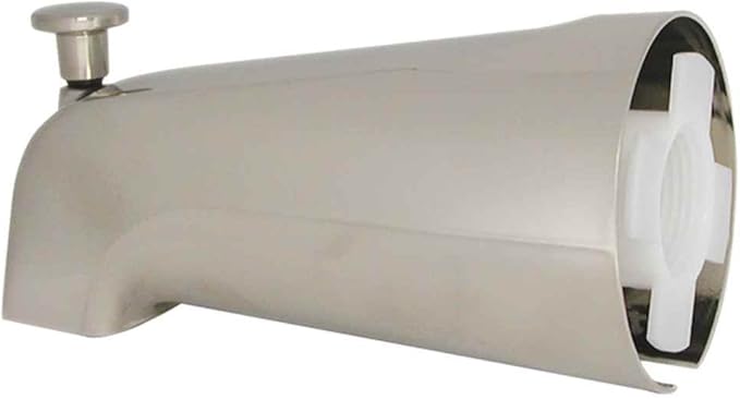 DANCO Bath Tub Spout with Diverter, Brushed Nickel, 1-Pack (89249)