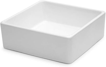 15x15 Square Bathroom Vessel Sink Porcelain Ceramic White Vanity Sink Above Counter Modern Sink for Cabinet, Lavatory, Hotel Art Basin, Home Washing Basin