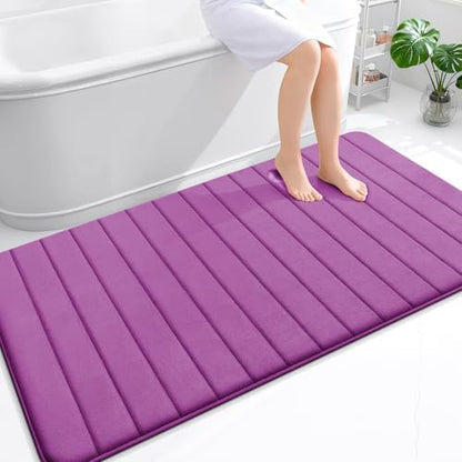 OLANLY Memory Foam Large Bath Mat 59x34, Super Soft Absorbent Bathroom Rugs