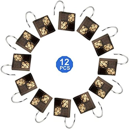 Zahari Home 13pc Zambia Animal Shower Curtain Set & Hooks - Classic Fabric Shower Curtain - Unique Western Country Design