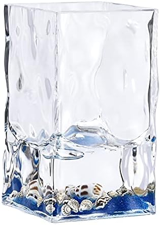 LOCCO DECOR 5 Piece Acrylic Liquid 3D Floating Motion Bathroom Vanity Accessory Set Shell