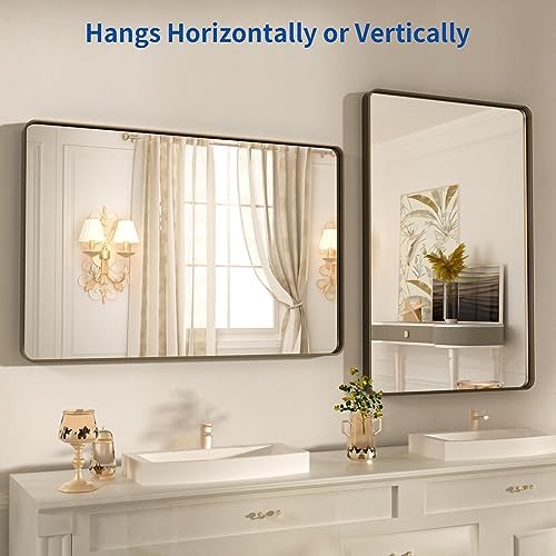 WEER Bronze Bathroom Vanity Mirror 28X36 Inch