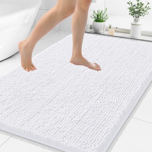 Smiry Bathroom Rugs 40X32, Luxury Chenille Extra Soft Absorbent Bath Mat