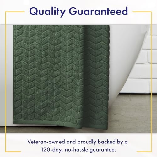 Alusa Home Ultra Soft & Stylish 700 GSM Luxury Bath Sheets | Pack of 2 | Extra Large 35x70 Inches | 100% Zero-Twist, Long-Staple Cotton | Remarkably Absorbent (Hunter Green)