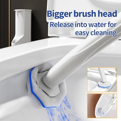 Hohoky 100pc Bulk Toilet Brush Refills - Disposable Toilet Brush Replacement Heads, Pack for Household Cleaning Bathroom cleaners Compatible Heads,washroom mats Cleaning System,Clean Refill Pads.
