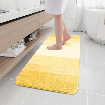 Arotive Microfiber Bathroom Rugs, Shaggy Soft Absorbent Bath Rug, 47x17