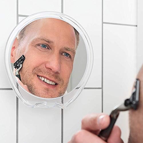 Luxo Shower Mirror Fogless for Shaving, Shower Shaving Mirror - White/Clear