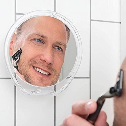 Luxo Shower Mirror Fogless for Shaving, Shower Shaving Mirror - White/Clear