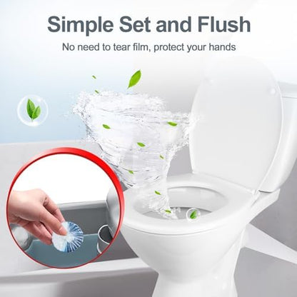 KIISIISO Ultra Clean Toilet Tablets White & Blue-60 PACK, Toilet Bowl Cleaners for Deodorizing & Descaling, Long-Lasting Toilet Bowl Cleaner with Sustained-Release Technology for Stubborn Stains