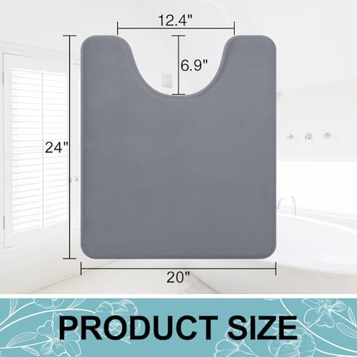 Smiry Memory Foam Toilet Rugs 24x20, Extra Soft Absorbent Bathroom Rugs
